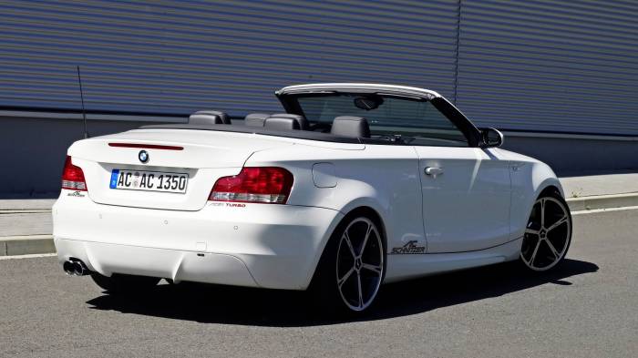 Широкоформатные обои BMW 1 серии, Белый кабриолет