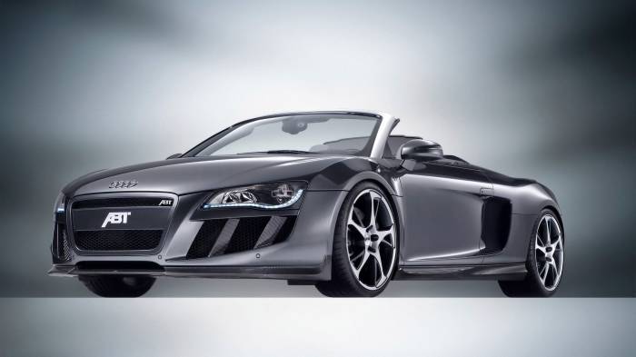 Широкоформатные обои Аudi r8 spyder, Мощный автомобиль