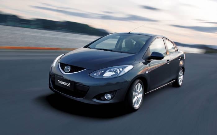 Широкоформатные обои Mazda 2 Sedan, Мазда Седан (Mazda 2 Sedan)