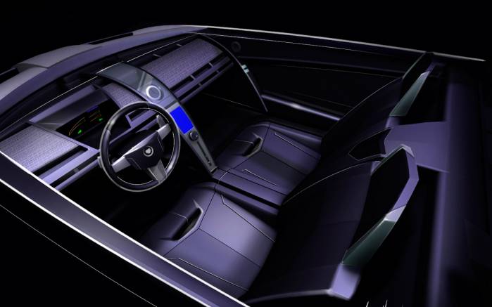 Широкоформатные обои Интерьер Cadillac Cien Concept, Интерьер Кадиллак Циен Концепт (Cadillac Cien Concept)