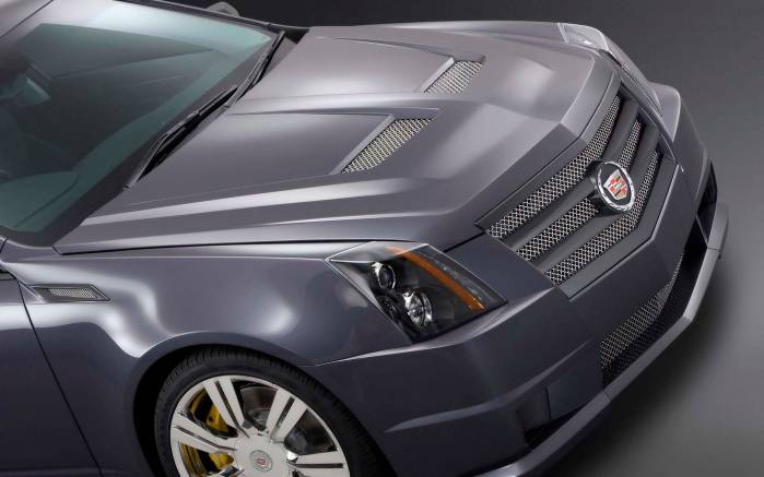 Широкоформатные обои Капот Cadillac CTS 2009, Капот Кадиллак (Cadillac CTS 2009)