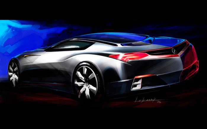 Широкоформатные обои Концепт Acura, Спортивный концепт Акура (Acura Sports Car Concept)