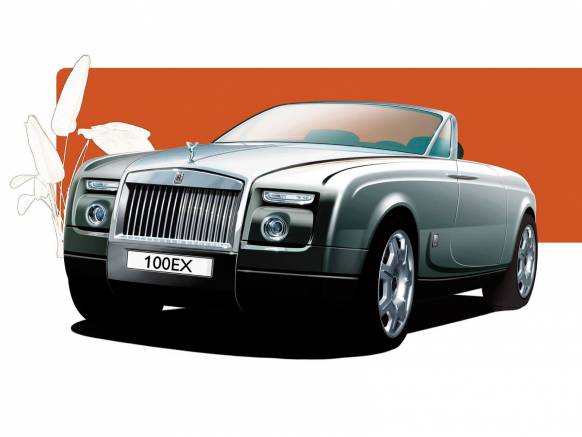 Широкоформатные обои Rolls Royce купэ, Роллс Ройс купэ вид спереди (Rolls Royce convertible front)
