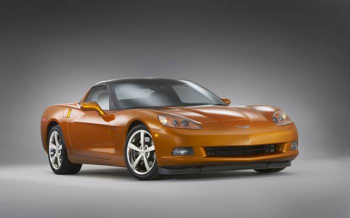 Широкоформатные обои Под углом Chevrolet Corvette 2008, Под углом Шевроле Корвет (Chevrolet Corvette 2008)