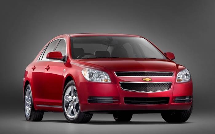 Широкоформатные обои Вид спереди Chevrolet Malibu 2008, Вид спереди Шевроле Малибу (Chevrolet Malibu 2008)