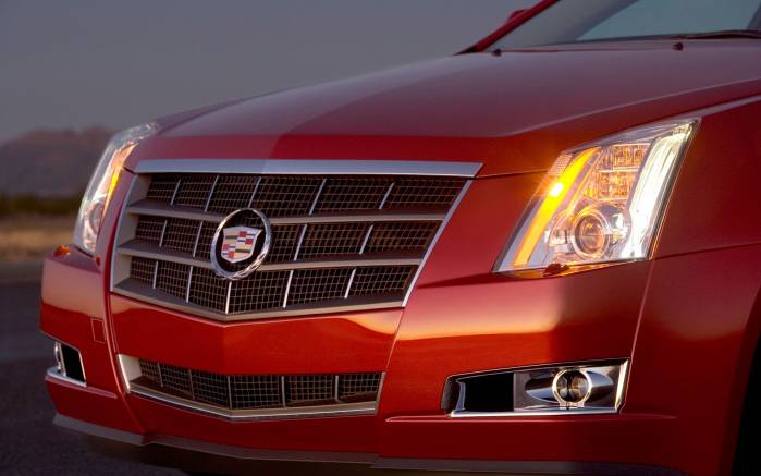 Широкоформатные обои Решетка Cadillac CTS 2008, Решетка Кадиллак (Cadillac CTS 2008)
