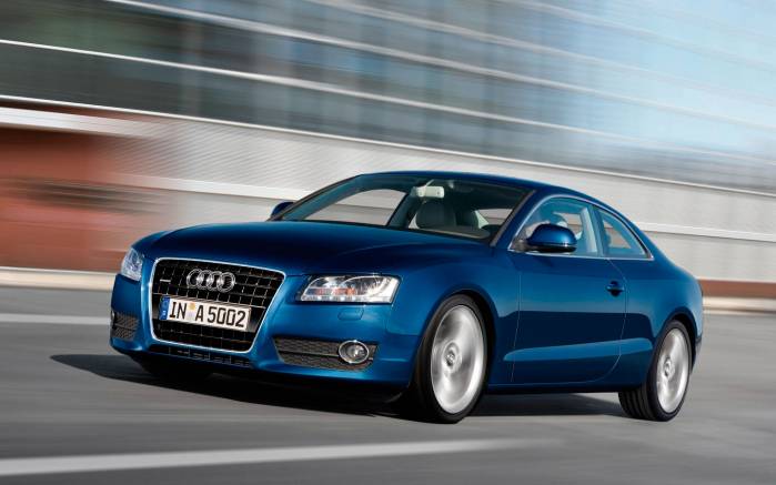 Широкоформатные обои Голубой Audi A5, Ауди А5 (Audi A5)