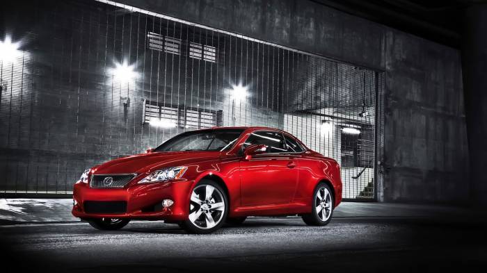 Широкоформатные обои Lexus ISC 250C, Красный Lexus