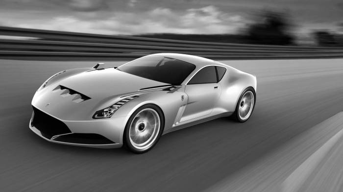 Широкоформатные обои Ferrari 612 gto grey, Серый Ferrari