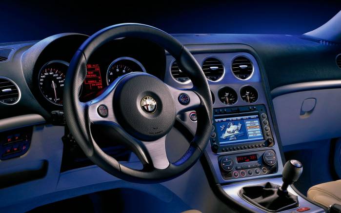 Широкоформатные обои Интерьер Alfa Romeo, Интерьер Альфа Ромео (Alfa Romeo 159)