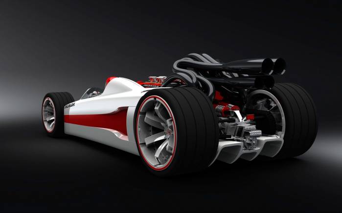 Широкоформатные обои Сзади под углом Honda Racer hot wheels, Вид сзади под углом Хонда Рэйсер (Honda Racer hot wheels)