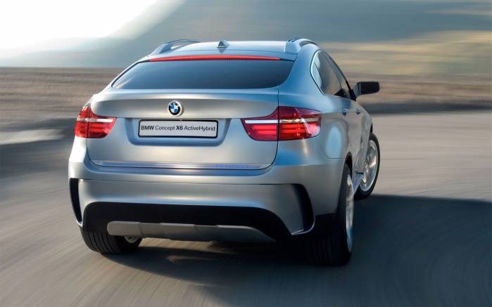 Широкоформатные обои Вид сзади BMW X6 Concept, Вид сзади БМВ Концепт (BMW X6 Concept)