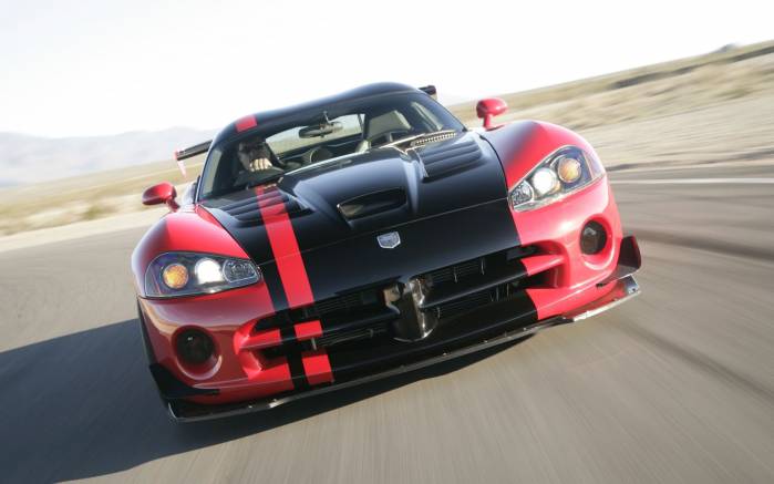 Широкоформатные обои На трассе Dodge Viper STR10 ACR 2008, На трассе Додж Вайпер (Dodge Viper STR10 ACR 2008)