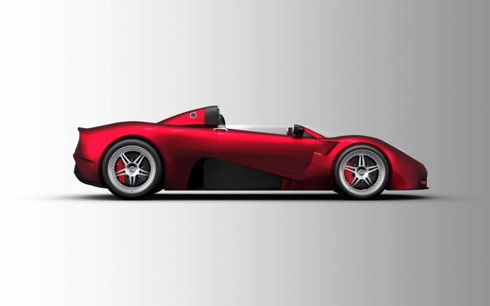 Широкоформатные обои Вид сбоку Scuderia Bizzarrini Livorno, Вид сбоку Скудериа Биззаррини Ливорно (Scuderia Bizzarrini Livorno)