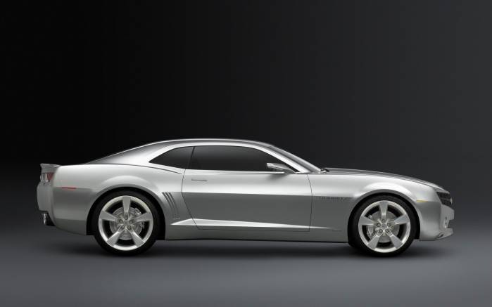 Широкоформатные обои Вид сбоку Chevrolet Camaro 2008, Вид сбоку Шевроле Камаро (Chevrolet Camaro Concept 2008)