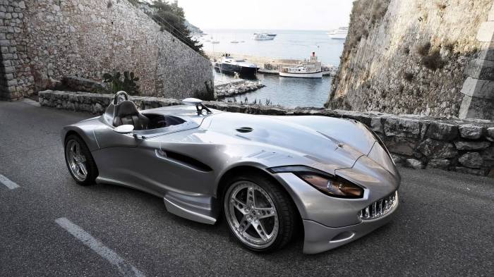 Широкоформатные обои Veritas RS Roadster, Серебреная акула
