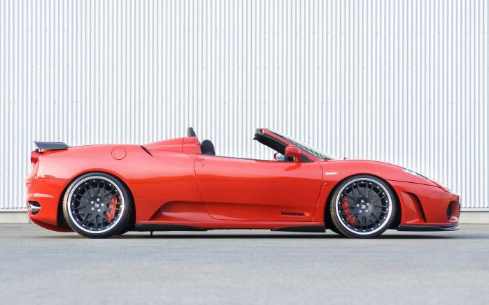 Широкоформатные обои Вид сбоку Ferrari F430 Hamann, Вид сбоку Феррари Хаман (Ferrari F430 Hamann)