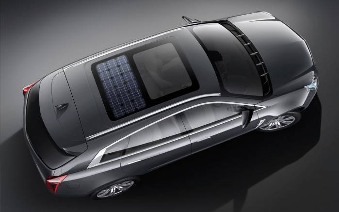 Широкоформатные обои Вид сверху Cadillac Provoq Fuel Cell Concept, Вид сверху Кадиллак Провок Фьюел Сел (Cadillac Provoq Fuel Cell)