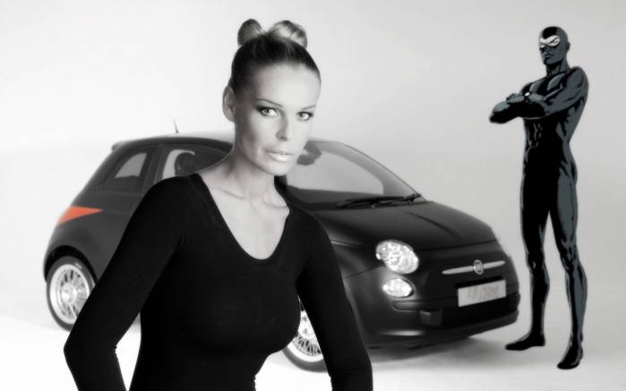 Широкоформатные обои Fiat 500 Diabolika, Студийная съемка Фиат 500 Дьяболика (Fiat 500 Diabolika)