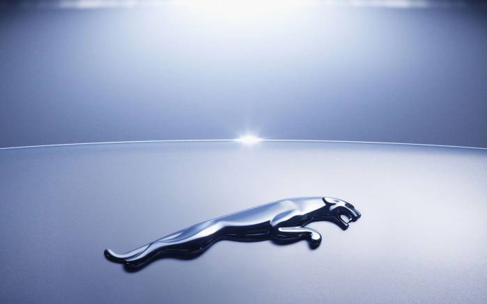 Широкоформатные обои Эмблема Jaguar XF 2009, Эмблема Ягуар (Jaguar XF 2009)