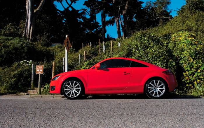 Широкоформатные обои Вид сбоку Audi TT, Вид сбоку (Audi TT Coupe 2008)