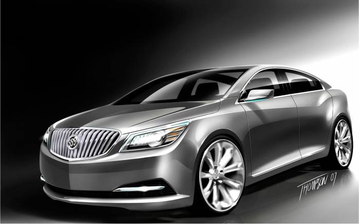 Широкоформатные обои Вид спереди Buick Invicta, Вид спереди Бьюик Инвикта (Buick Invicta)