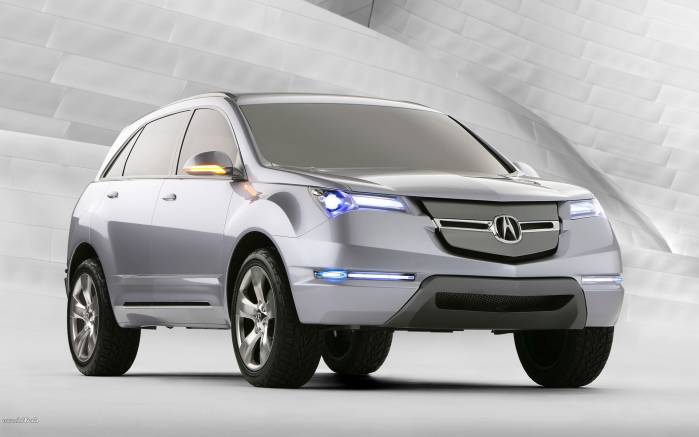 Широкоформатные обои Acura MD X спереди, Джип Акура (Acura MD X)