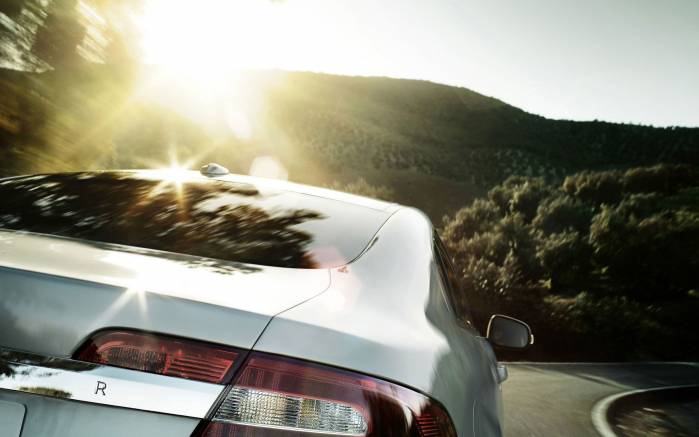Широкоформатные обои Фара Jaguar XF 2009, Задняя фара Ягуар (Jaguar XF 2009)