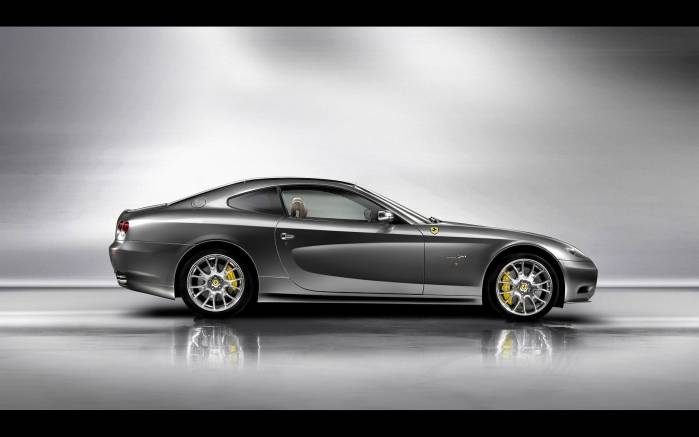 Широкоформатные обои Ferrari 612 Scaglietti, Вид сбоку Феррари (Ferrari 612 Scaglietti)