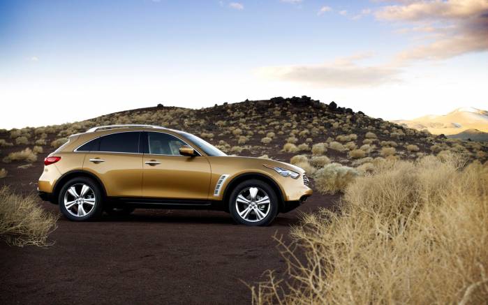 Широкоформатные обои Вид сбоку Infiniti FX35, Вид сбоку Инфинити (Infiniti FX35)