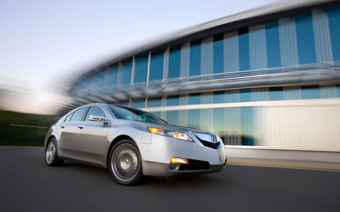 Широкоформатные обои Acura TL 2009 AWD, Акура на скорости (Acura TL 2009 AWD)