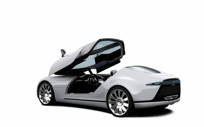 Широкоформатные обои Saab Aero X Concept сзади, Вид сзади Сааб Аэро Икс концепт (Saab Aero X Concept)