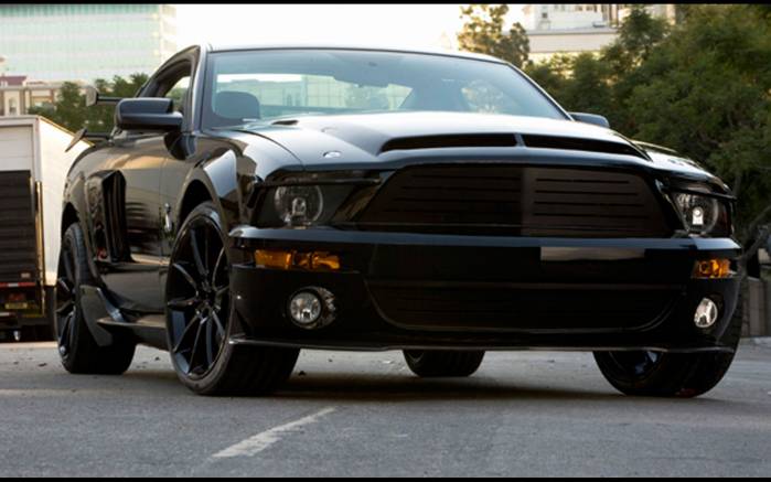 Широкоформатные обои Вид спереди Knight Rider Shelby Mustang 500 GTR, Вид спереди Найт Райдер Шелби Мустанг (Knight Rider Shelby Mustang 500 GTR)