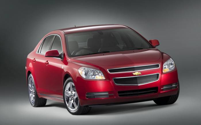 Широкоформатные обои Под углом Chevrolet Malibu 2008, Под углом Шевроле Малибу (Chevrolet Malibu 2008)