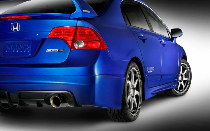 Широкоформатные обои Вид сзади Honda Civic Mugen, Виз сзади Хонда Цивик Мюген (Honda Civic Mugen)