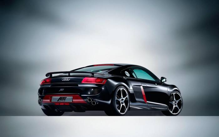 Широкоформатные обои Audi R8 ABT сзади под углом, Вид сзади Ауди (Audi R8 ABT)
