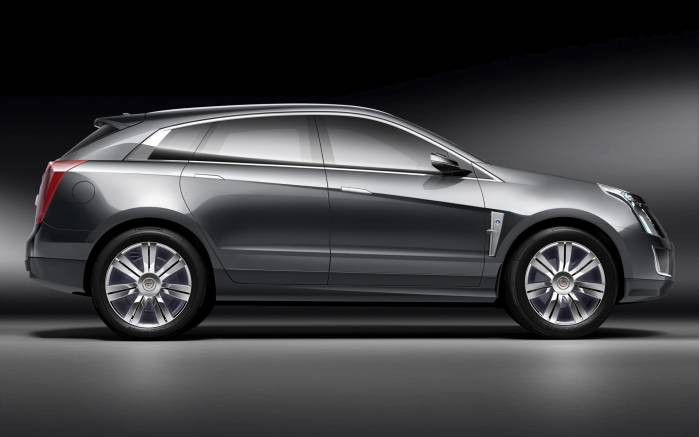 Широкоформатные обои Вид сбоку Cadillac Provoq Fuel Cell Concept, Вид сбоку Кадиллак Провок Фьюел Сел (Cadillac Provoq Fuel Cell)
