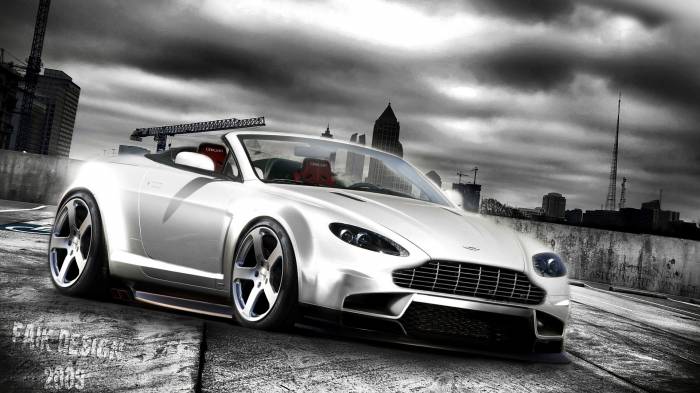 Широкоформатные обои Sport Cabrio, Спортивный Aston Martin