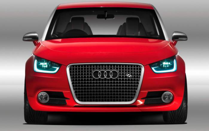 Широкоформатные обои Вид спереди Audi Metroproject, Красный Ауди Метропроджект (Audi Metroproject)