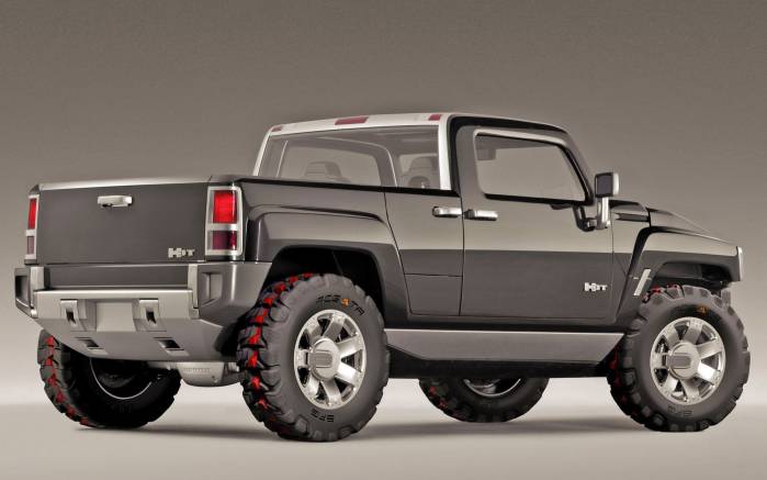 Широкоформатные обои Под углом Hummer H3T, Под углом Хаммер (Hummer H3T)