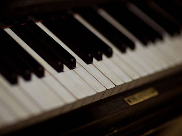 Широкоформатные обои Фортепиано, Клавиатура музыкального инструмента рояля