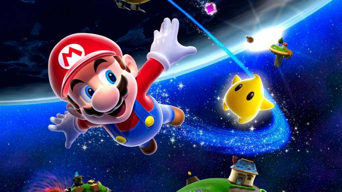Широкоформатные обои Супер Марио в галактике, Волшебный полет