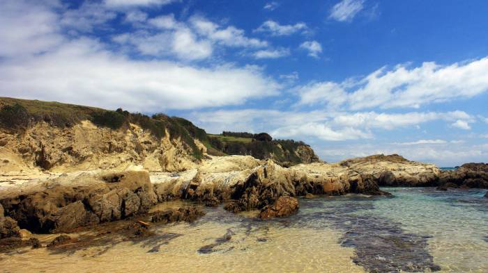 Широкоформатные обои Мыс Narooma, Каменный берег