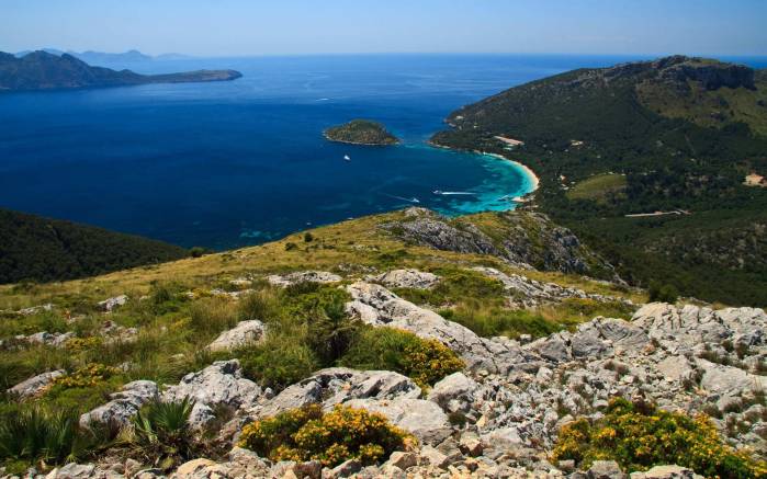 Широкоформатные обои Кала Форментор, Побережье Кала Форментор