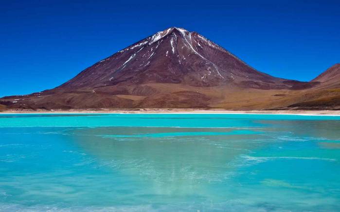 Широкоформатные обои Лагуна, Голубая лагуна Боливии
