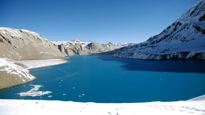 Широкоформатные обои Озеро Тиличо, Ледяное озеро