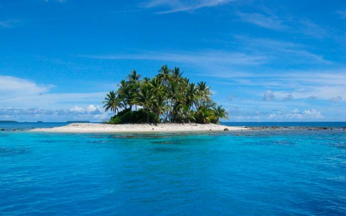 Широкоформатные обои Райский остров, Райский остров в океане