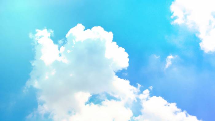 Широкоформатные обои Голубое небо, Беззаботные облака