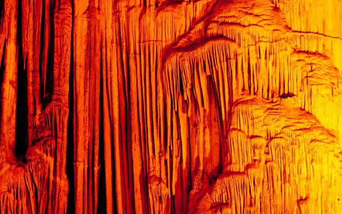 Широкоформатные обои Отложения, Соляные отложения в пещере