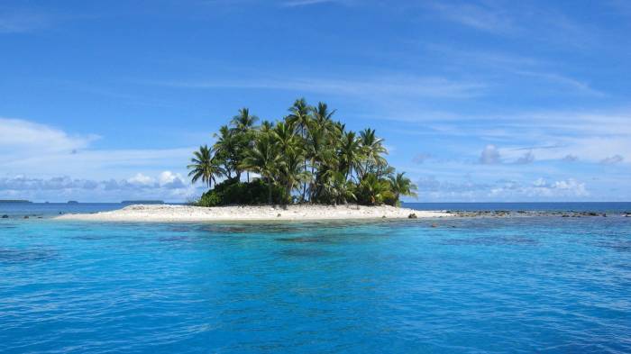 Широкоформатные обои Райский остров, Остров посреди океана